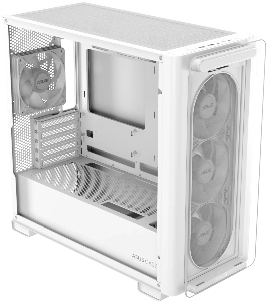 Корпус ASUS A23 Plus White, Mini-Tower, белый, 4 x 120 мм
