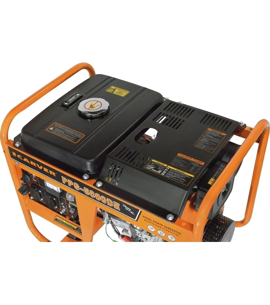 Электрогенератор бензиновый Carver PPG-5000DE, 3.6 кВт, 101 дБ, 75 кг