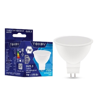 Лампа светодиодная TOKOV ELECTRIC 7Вт Soffit 6500К GU5.3 176-264В