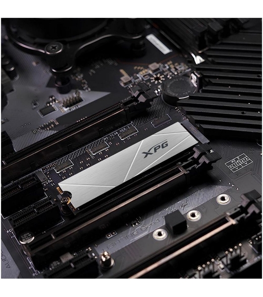 Накопитель SSD ADATA XPG GAMMIX S60, 512Gb, PCIe 4.0 x4, M.2 2280, NVMe, R/W 4700/1700, с радиатором