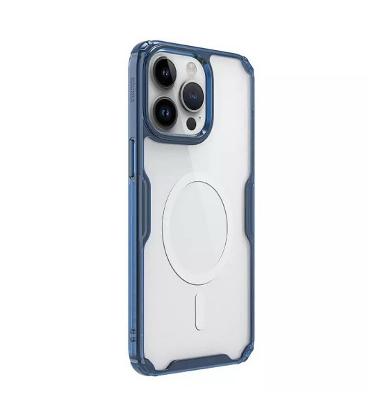 Чехол Nature TPU Pro Magnetic Case, синий, (AP IP15 Pro Max)