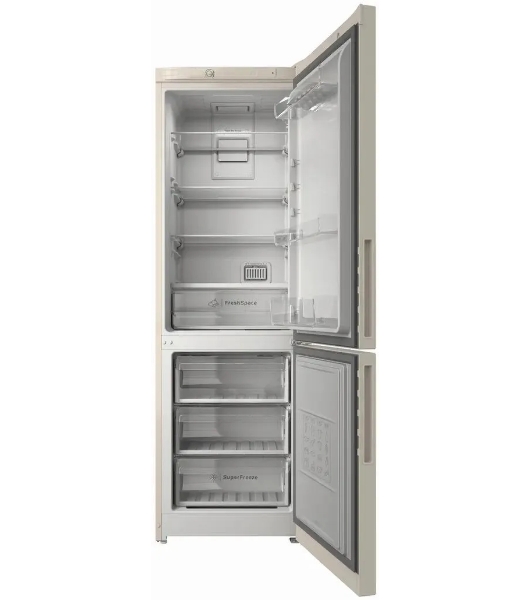 Холодильник Indesit ITR 4180 E бежевый двухкамерный 220/78л морозилка снизу