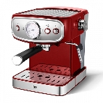 Кофеварка рожковая BQ CM1006 красный-стальной, исп. кофе - молотый, 1,5 л, 850 Вт, 15 бар, фото 1
