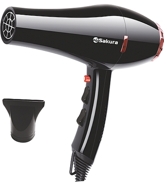 Фен SAKURA SA-4047BK Professional черный/розовое золото, 2000 Вт