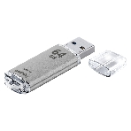 Флешка USB Smartbuy V-CUT SILVER (SB64GbVC-S3), 64Gb, USB 3.0, R/W 75/25, серебристый, фото3
