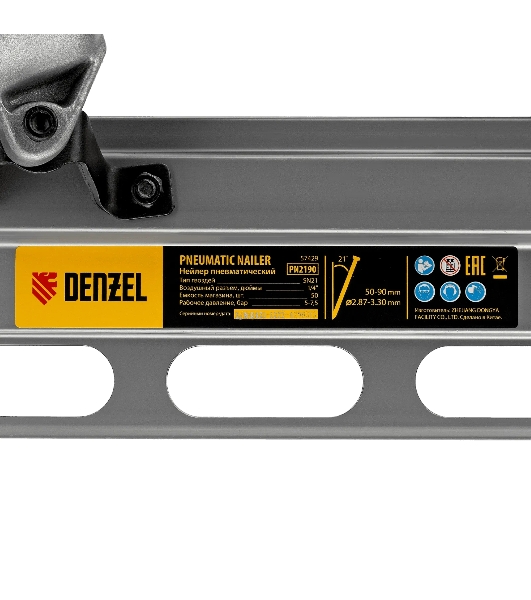 Нейлер пневматический Denzel PN2190 для гвоздей SN21 от 50 до 90 мм