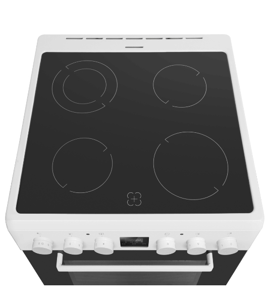 Плита электрическая Maunfeld MEC67CW08TD белый, конфорок 4 шт, духовка 59 л, 60 см x 85 см x 60 см