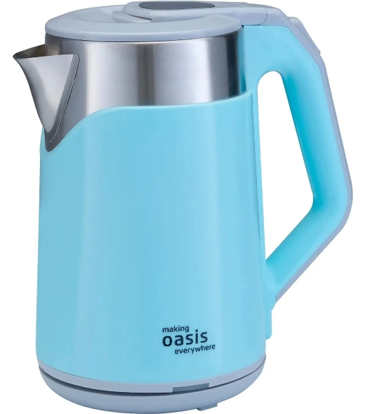Чайник электрический Oasis K-21SPL голубой 2л 1800 Вт