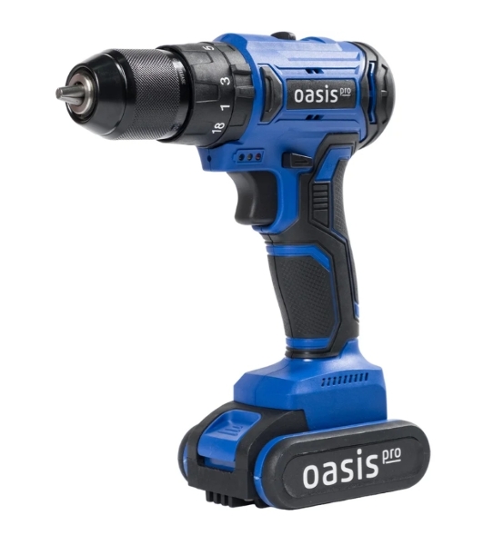 Дрель-шуруповерт Oasis ASU-12V Pro, 12 В, 2 Ач, 40 Нм, бесщеточный, ударный