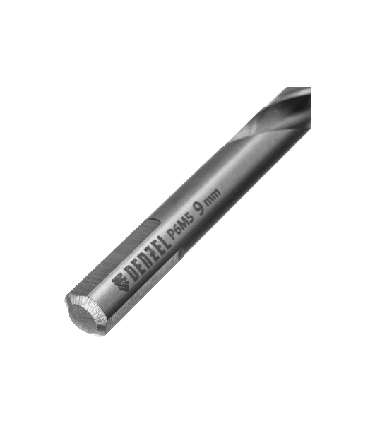Сверло спиральное по металлу Denzel 9 x 125мм, Р6М5, Golden Tip
