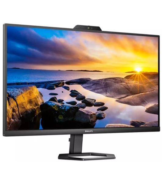 Монитор 27' Philips 27E1N50HE IPS 2560x1440, 75 Гц, 4 мс, 16:9, 300 кд/м², HDMI 1.4, DP 1.2, USB-C, USB Hub, 3.5 Jack, динамики (2×3 Вт), веб-камера, FreeSync, черный