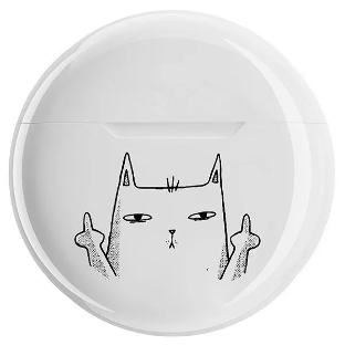 Наушники TWS ViBE BT 0100 'Back off' белый, вкладыши, Bluetooth, сенсорное управление, до 4 ч