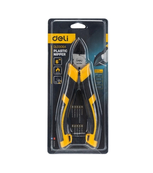 Бокорезы Deli DL0306A 6' Высокоуглеродистая сталь. ПВХ ручка.
