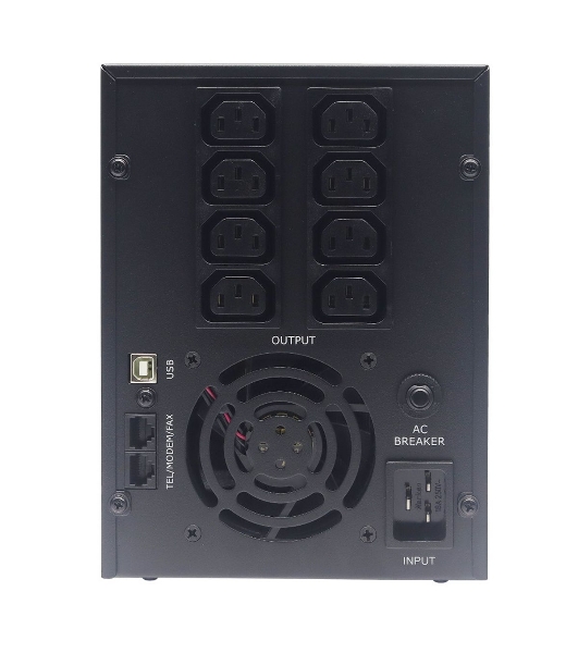 Источник бесперебойного питания (ИБП) Raskat HIL-3000VA (3000VA, 1800Вт, 8xIEC320, LCD, USB type-B, 2xRJ-45)