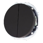 Выключатель 2-кл. СП OSEN 10А IP20 механизм черный бархат LEZARD 743-4288-101, фото2
