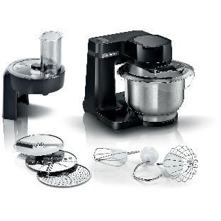 Кухонный комбайн Bosch MUMS2EB01, 700 Вт, 4 скорости, металл чаша 3,8 л, черный