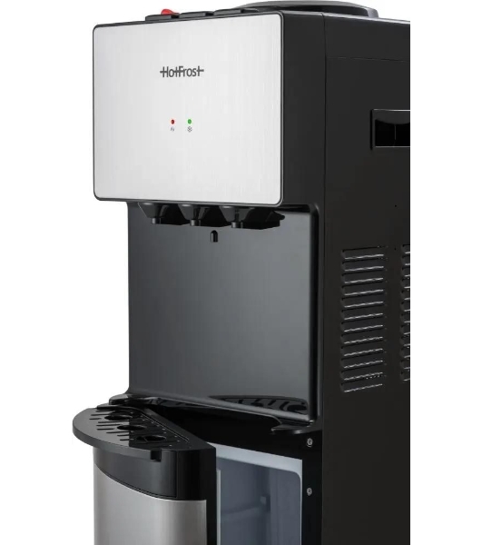 Кулер для воды Hotfrost V400BS, верхняя загрузка, нагрев 90 °С, охлаждение 10 °С, серебристый/черный