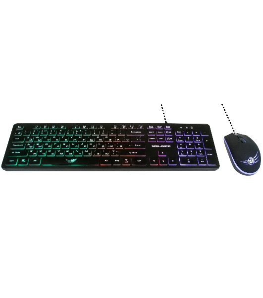Комплект клавиатура+мышь Dialog Gan-Kata KMGK-1707U проводной, USB, 1600 DPI, чёрный