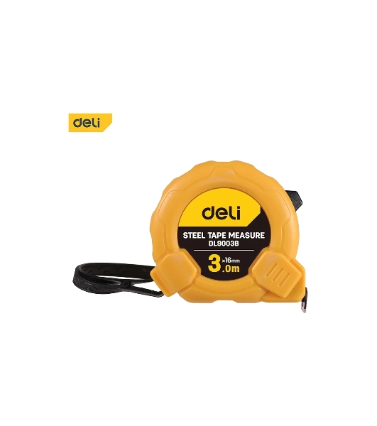 Рулетка Deli DL9003B 3мx16мм Метрическая. Корпус ударопрочный.