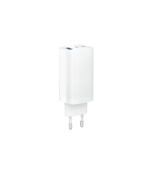 Сетевое зарядное устройство OLMIO 2Type-C/USB, 65W, 6A, QuickCharge3.0, PowerDelivery3.0, GAN