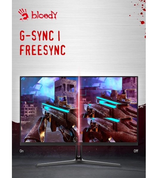 Монитор 27' Bloody MN270F IPS 1920x1080, 180 Гц, 1 мс, 16:9, 300 кд/м², 2xHDMI, 1xDP, 1x3.5 мм, черный