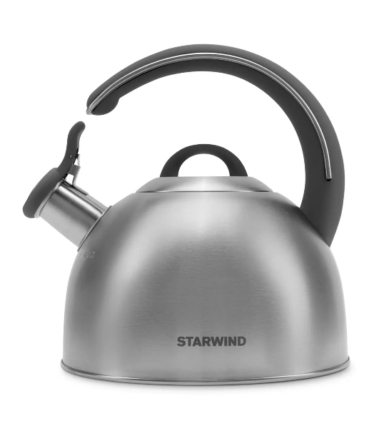 Чайник для плиты Starwind Chef Family 2.8 л, серебристый, металлический (SW-CH1106)