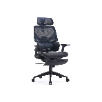 Кресло Cactus CS-CHR-MC01-BLBK синий, сетка, подголовник, подставка для ног, фото 1