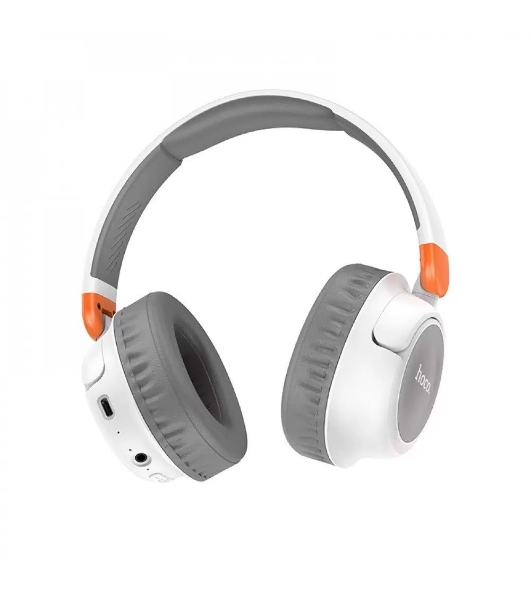 Беспроводные/проводные наушники Hoco W43 белый, накладные, Bluetooth + проводной, складная конструкция, до 25 ч.