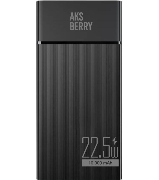 Портативный аккумулятор AKSBERRY (6900287710026) E102 Riffles PD22,5w 10000 mAh (черный)