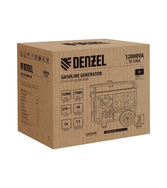 Электрогенератор бензиновый Denzel PS-120EA, 12 кВт, 110 дБ, 276 кг