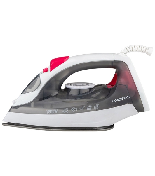 Утюг HomeStar HS-4012 серый/белый, 1800 Вт, 100 г/мин, 190 мл