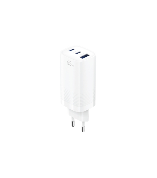 Сетевое зарядное устройство OLMIO 2Type-C/USB, 65W, 6A, QuickCharge3.0, PowerDelivery3.0, GAN