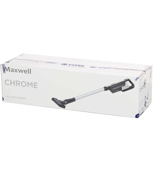 Пылесос вертикальный Maxwell MW-3246 белый/черный, питание от аккумулятора, 120 Вт, уборка сухая, пылесборник 0.4 л, работа от АКБ max 35 мин