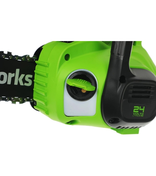 Цепная пила аккумуляторная GreenWorks G24CS25K4, 24V, 25 см, c АКБ 4А·ч и ЗУ (2007707UB)