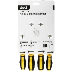 Набор отверток Deli DL630004N 4шт SL5x100 + SL6x150 + PH1x100 + PH2x150 сталь Cr-V, двухкомпонентная прорезиненная рукоять, фото3