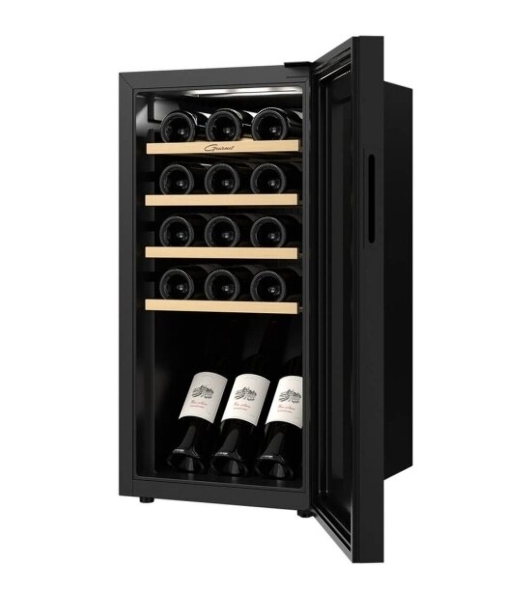 Винный шкаф Libhof GM-15 черный, 40 л, 1 отсек, 15 бут., класс A