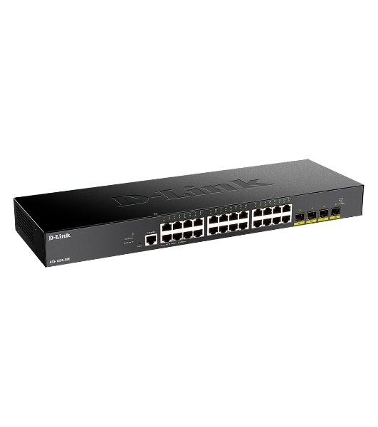 Коммутатор D-Link DGS-1250-28X/A1A, 24×1 Гбит/с + 4×10 Гбит/с SFP+, управляемый