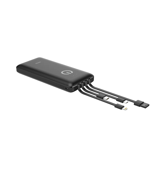 Портативный аккумулятор Powerbank Perfeo ABSOLUTE 10000mah In Micro usb,USB /Out USB,Micro usb,Type-C,Lightning, 2.1А/ черный (PF_B4878)