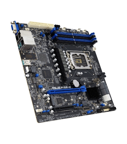 Материнская плата серверная ASUS P13R-M, LGA1700, Intel C262, 4xDDR5 (ECC), 8xSATA, 1xM.2, 1xPCIe 5.0 x16, 1xPCIe 3.0 x8, 1xVGA, 3x1Gb LAN, 3xUSB-A 10Gbps, mATX