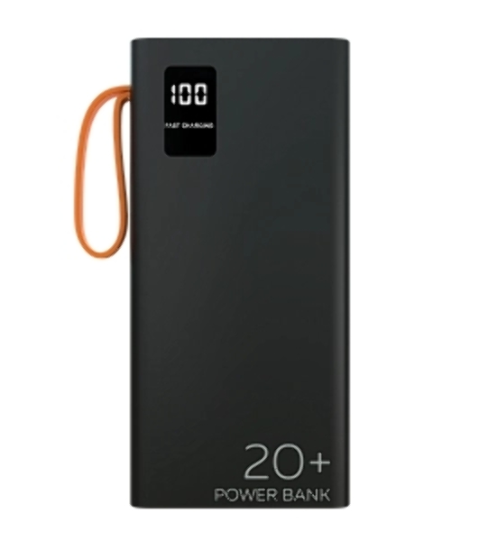 Портативный аккумулятор More choice (4620202550569) PB22-20 с кабелем 2USB 2.1A - 20000mAh черный