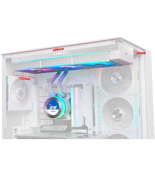Система жидкостного охлаждения Lian-Li HydroShift II LCD-C 360CL ARGB Soc-AM5/AM4/1700/1851 белый 4-pin 31dB Al+Cu LCD Ret (G89.GHS2LCD36RW.R0)