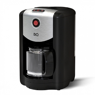 Кофеварка капельная со встроенной кофемолкой BQ CM1009 черный-стальной, исп. кофе - зерновой/молотый, 0.625 л, 700 Вт.