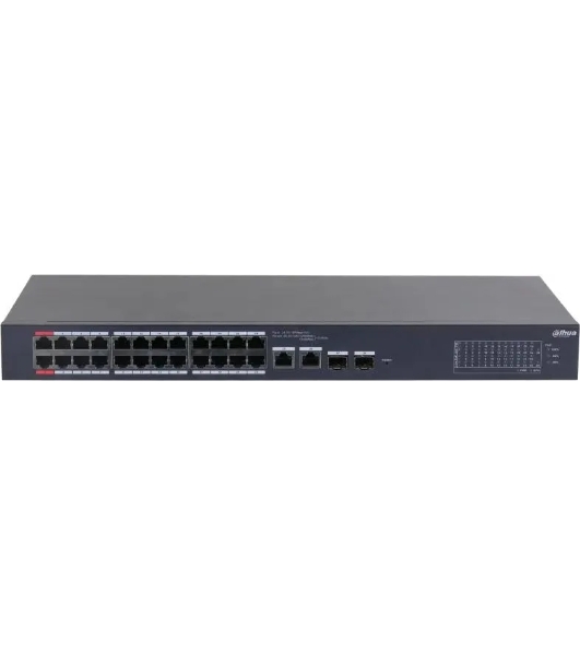 Коммутатор Dahua DH-CS4226-24ET-240, 2×1 Гбит/с + 2×1 Гбит/с Combo, управляемый