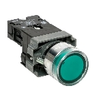 Кнопка BA31 с подсветкой 230В зел. NO IP65 PROxima EKF xb2-bw31-230-65, фото 1