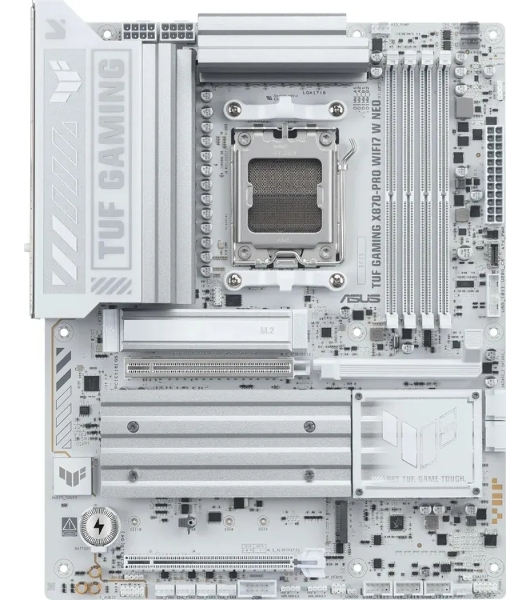 Материнская плата ASUS TUF GAMING X870-PRO WIFI7 W NEO, AM5, AMD X870, 4xDDR5, 2xSATA, 4xM.2, 1xPCIe 5.0 x16, 1xPCIe 4.0 x16, 1xHDMI, 1x5Gb LAN, Wi-Fi 7, Bluetooth 5.4, 2xUSB-C 40Gbps (USB4 / Gen3x2), 3xUSB-A 10Gbps, 4xUSB-A 5Gbps, 1xUSB-A 2.0, 3x3.5 мм, 7.1, ATX