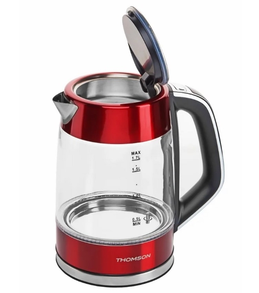 Чайник электрический Thomson K20ES-2001 GLASS 1.7L RED