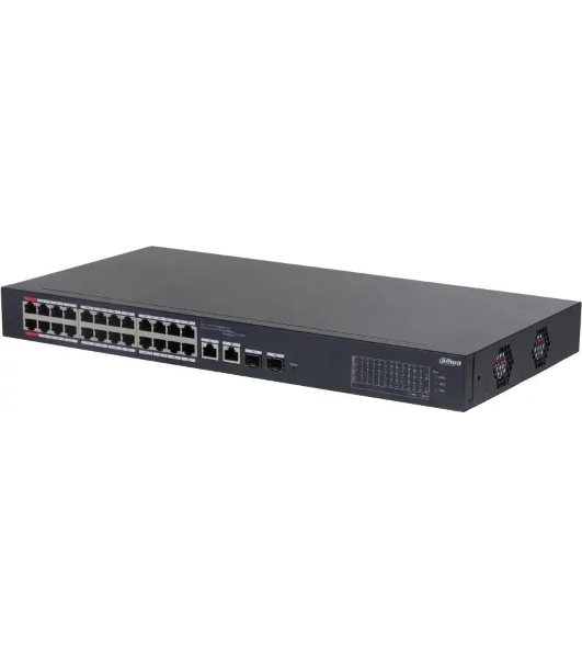 Коммутатор Dahua DH-CS4226-24ET-240, 2×1 Гбит/с + 2×1 Гбит/с Combo, управляемый