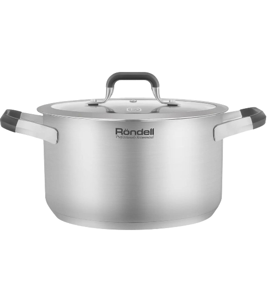 Кастрюля Rondell Stolz RDS-1753, 3.2 л, 20 см, с крышкой, сталь