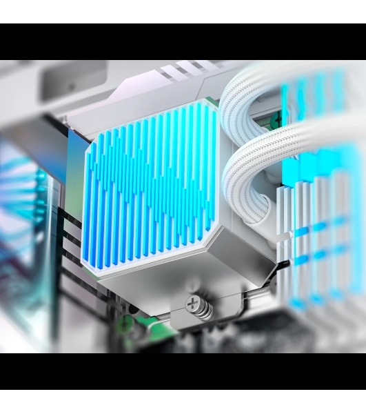 Система жидкостного охлаждения ID-Cooling DX240 Max белый 120мм алюминий+медь 2150rpm 32.5db 4-pin 300W