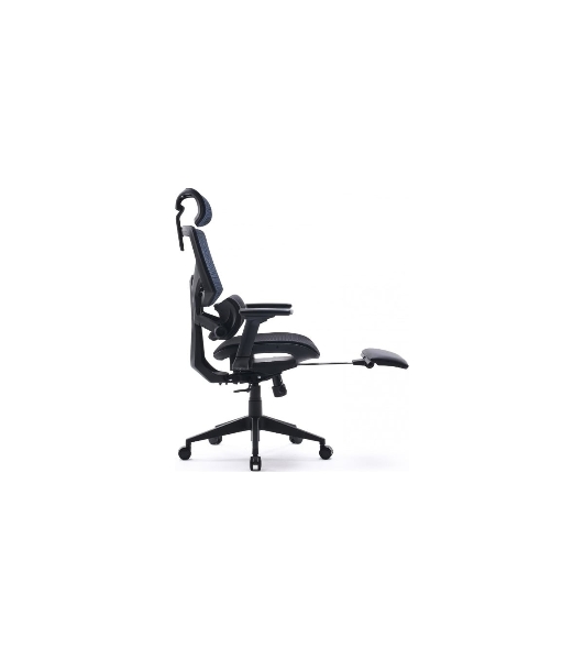 Кресло Cactus CS-CHR-MC01-BLBK синий, сетка, подголовник, подставка для ног